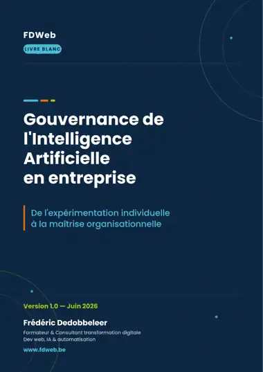 Couverture du livre blanc « Gouvernance de l'IA en entreprise »