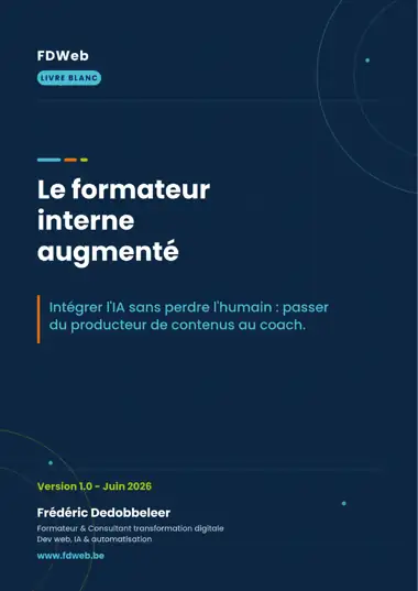 Couverture du livre blanc « Le formateur interne augmenté » de Frédéric Dedobbeleer