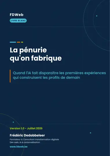 Couverture du livre blanc « La pénurie qu'on fabrique » de Frédéric Dedobbeleer